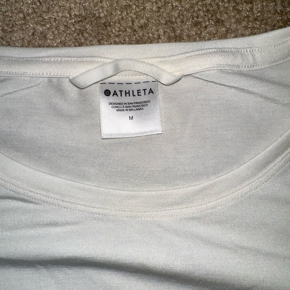 NWT| Athleta shirt | White | Medium | - Picture 3 of 3